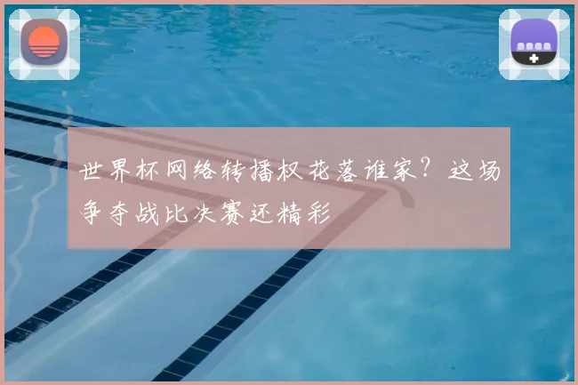 世界杯网络转播权花落谁家?这场争夺战比决赛还精彩